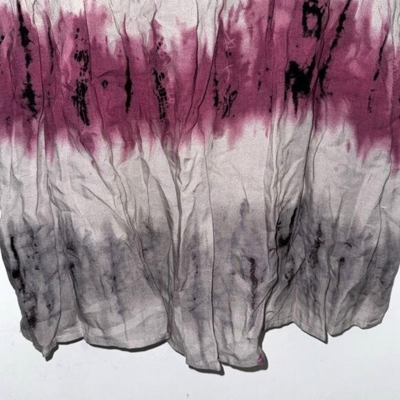 Poetry Womens Tie-Dye Short Sleeve Dress S Rayon Made In China - Picture 6 of 9